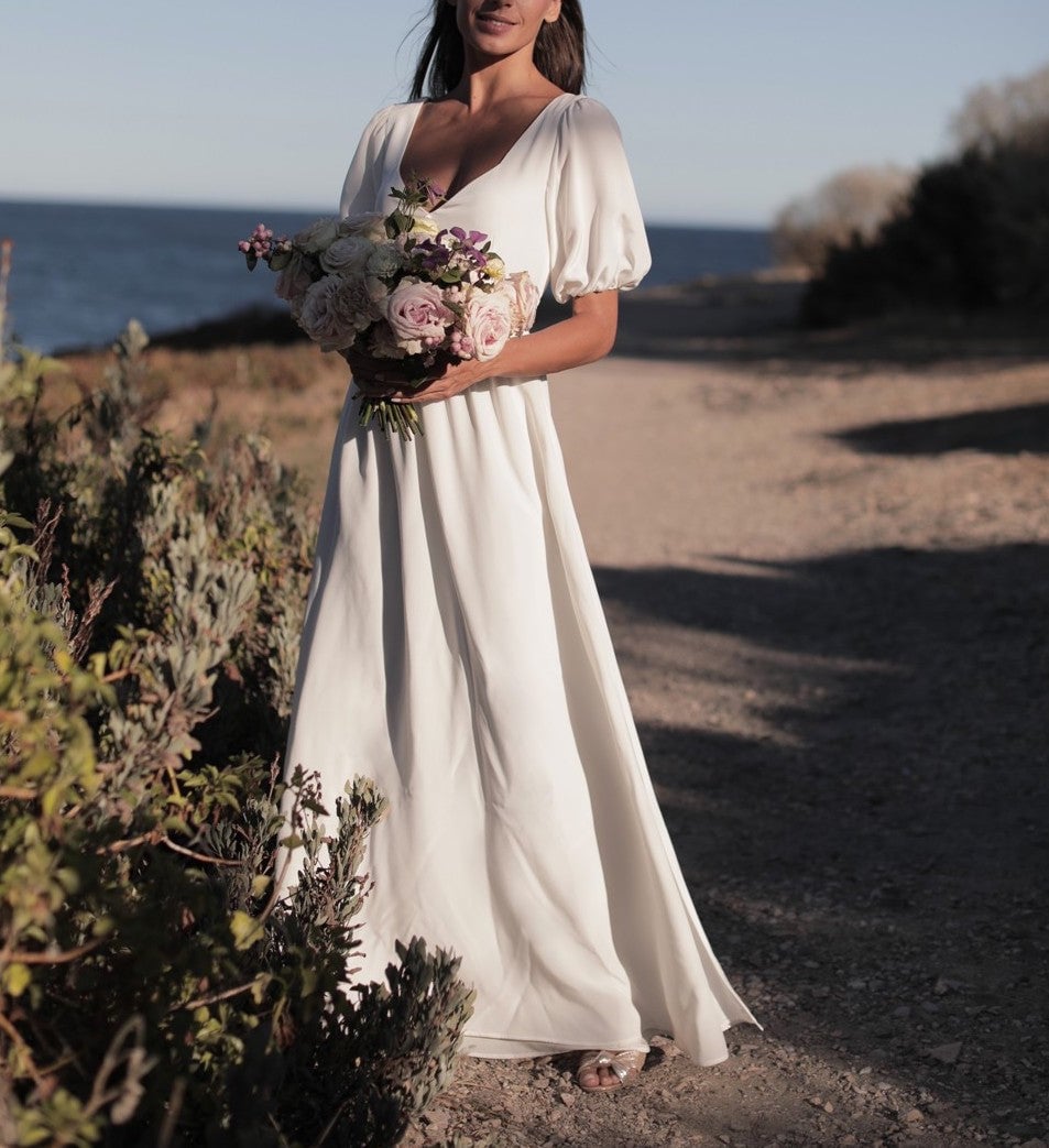 Robe longue MAISON LEMOINE - Seconde main Blanc