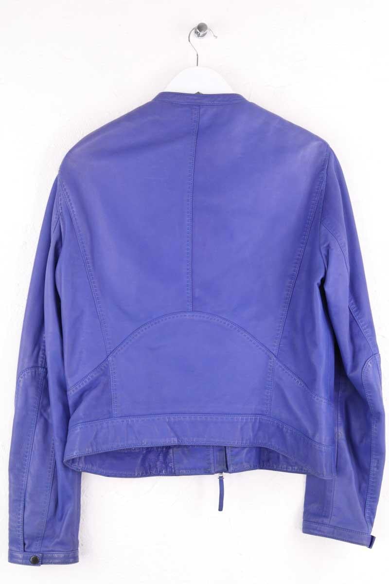 Regular-fit organic cotton jacket with sherpa collar BOSS - SECONDE MAIN Blue