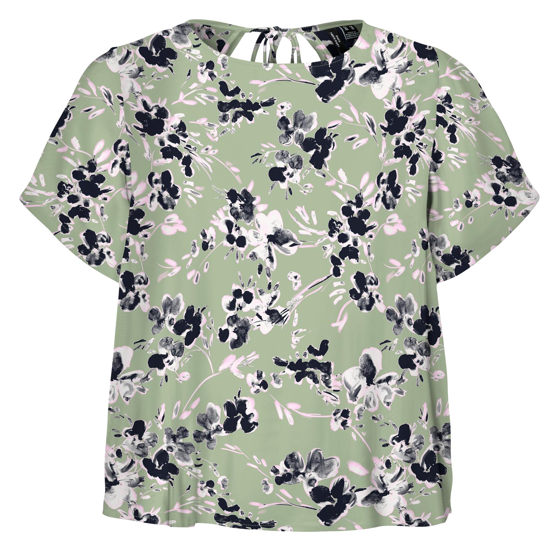 Top col rond imprimé  VERO MODA CURVE Vert