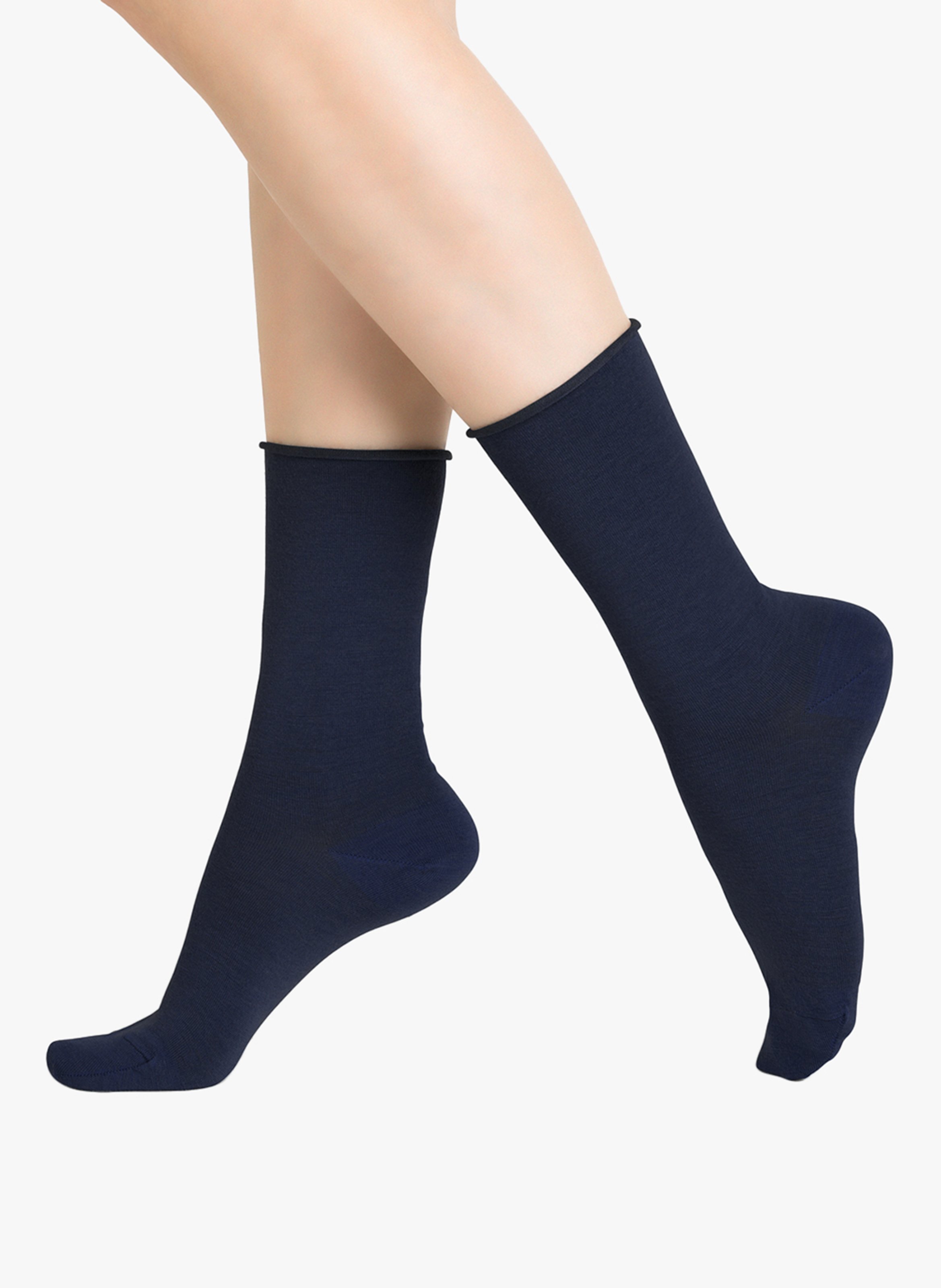 Fine wool-mix socks BLEUFORET Blue