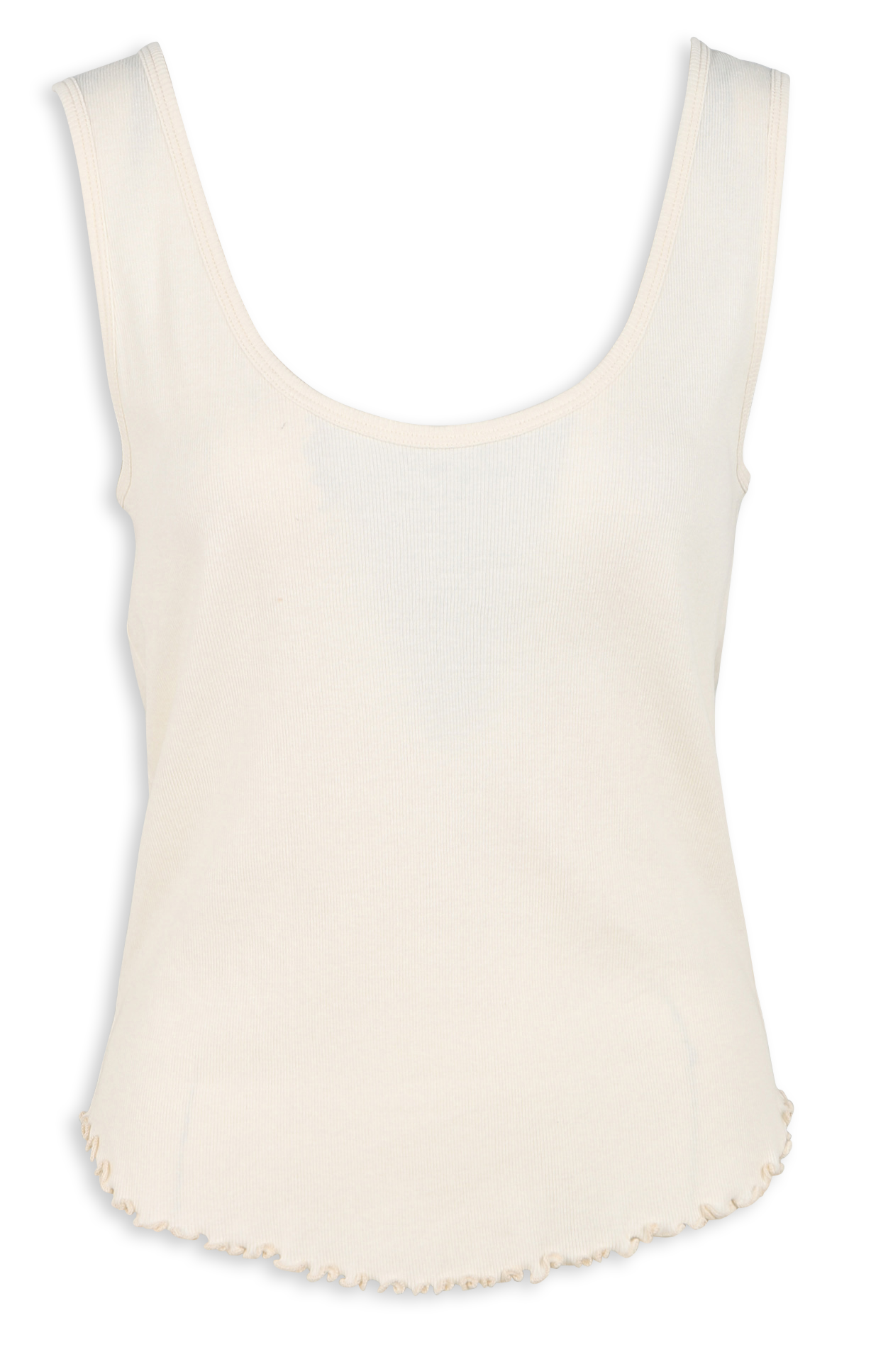 Gerade geschnittenes Baumwoll-Tanktop THE NEW SOCIETY Weiss