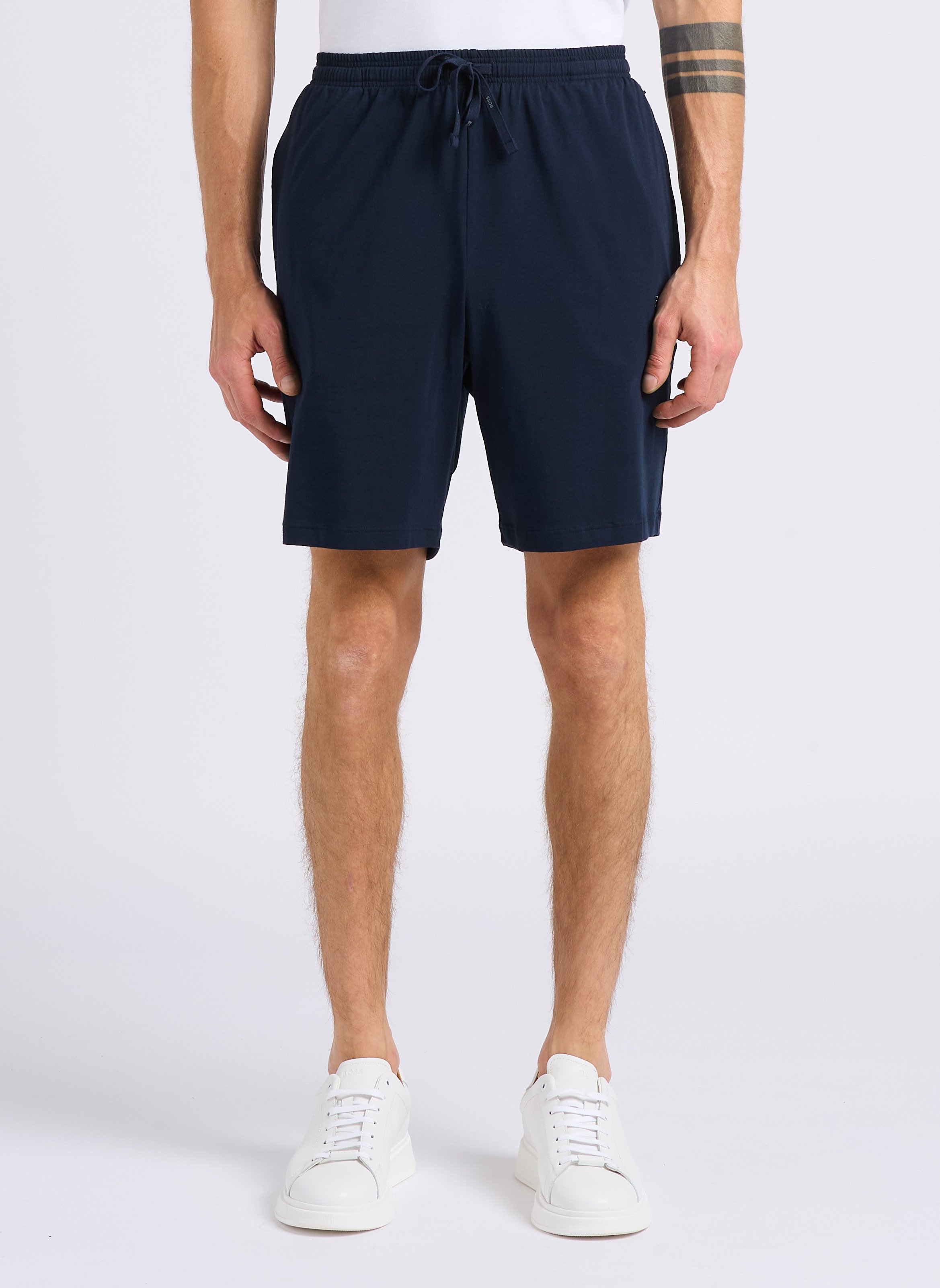 Cotton-blend pajama shorts BOSS