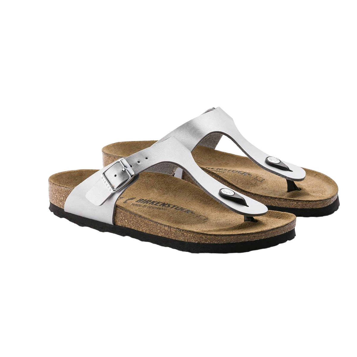 Faux leather sandals BIRKENSTOCK Grey