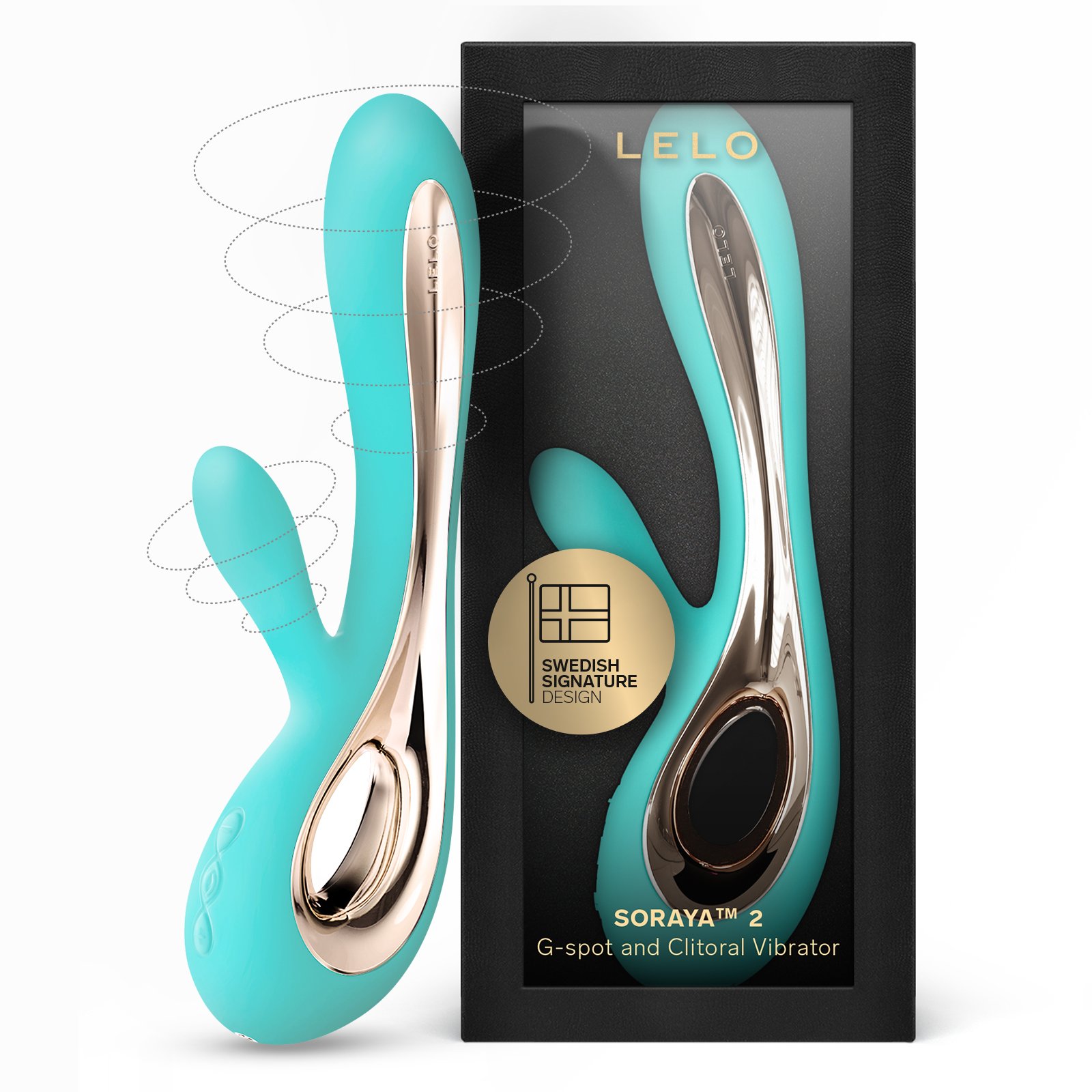 Stimulateur clitoridien et vibromasseur point g rabbit LELO Bleu