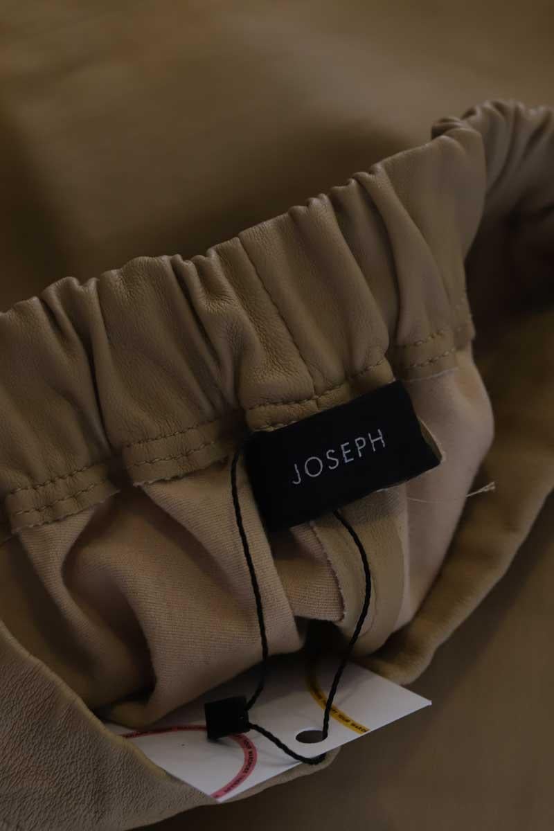 Slim leather pants JOSEPH - Seconde Main Beige