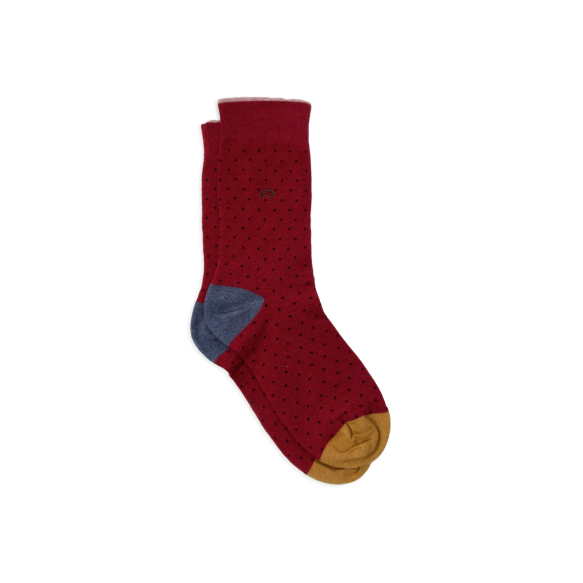 Chaussettes en coton peigné à pois BILLYBELT Rouge