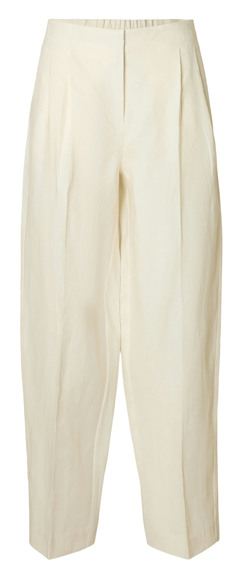Pantalon à pinces en lin SELECTED Beige