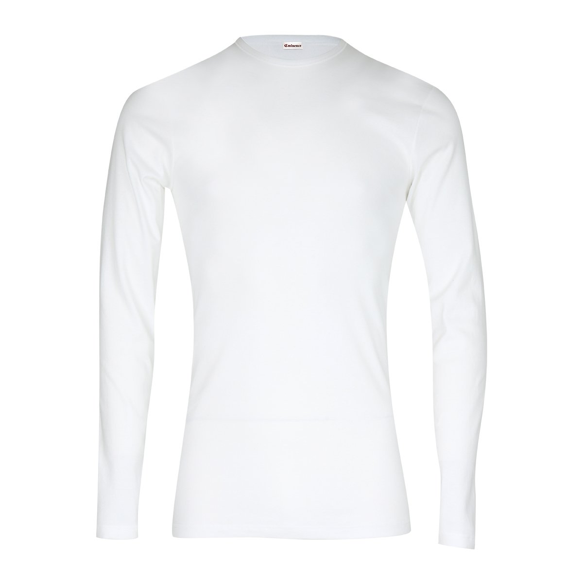 Round neck long-sleeve men's T-shirt in premium pure cotton by Eminence. EMINENCE White