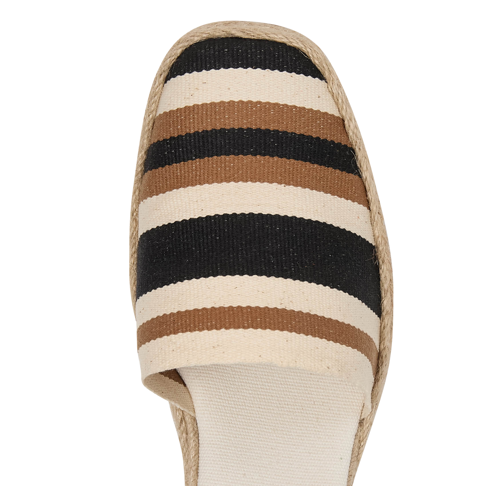 Espadrilles compensées en textile  Noir