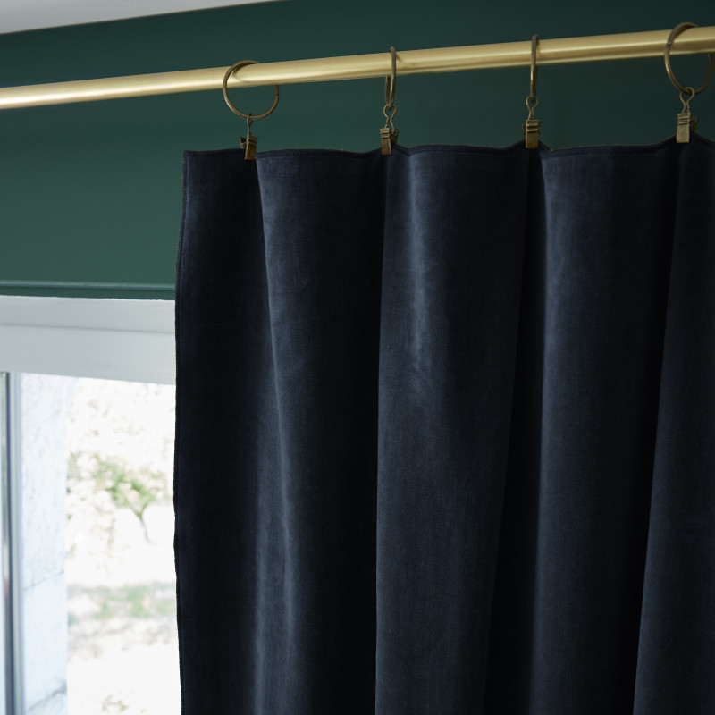 Blackout and Thermal Curtains L'EFFET PAPILLON Blue