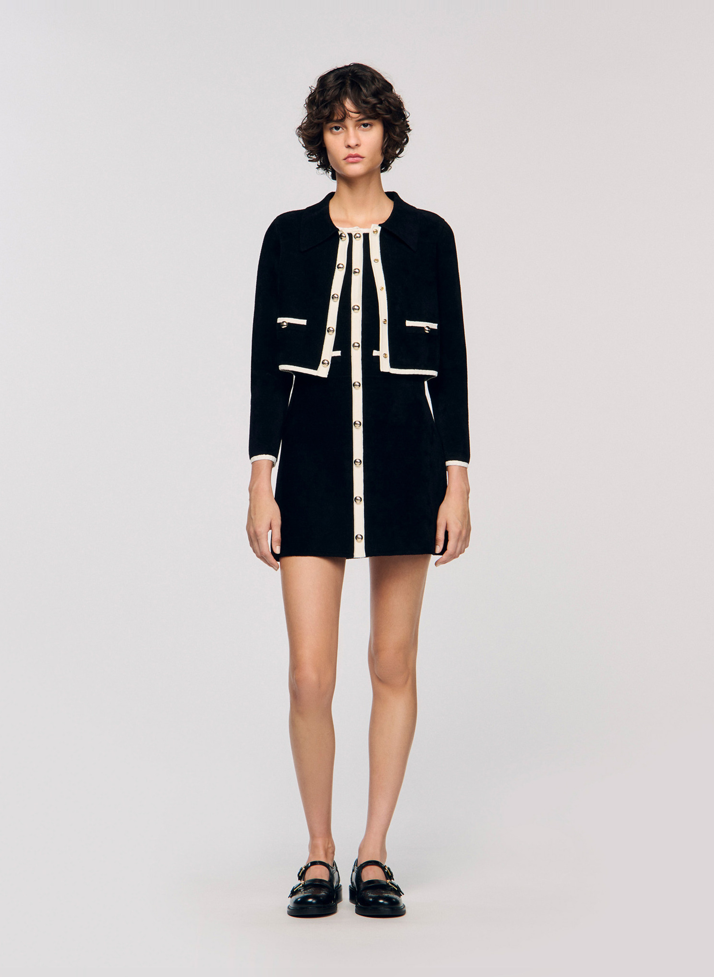 Gilet col classique  SANDRO Noir