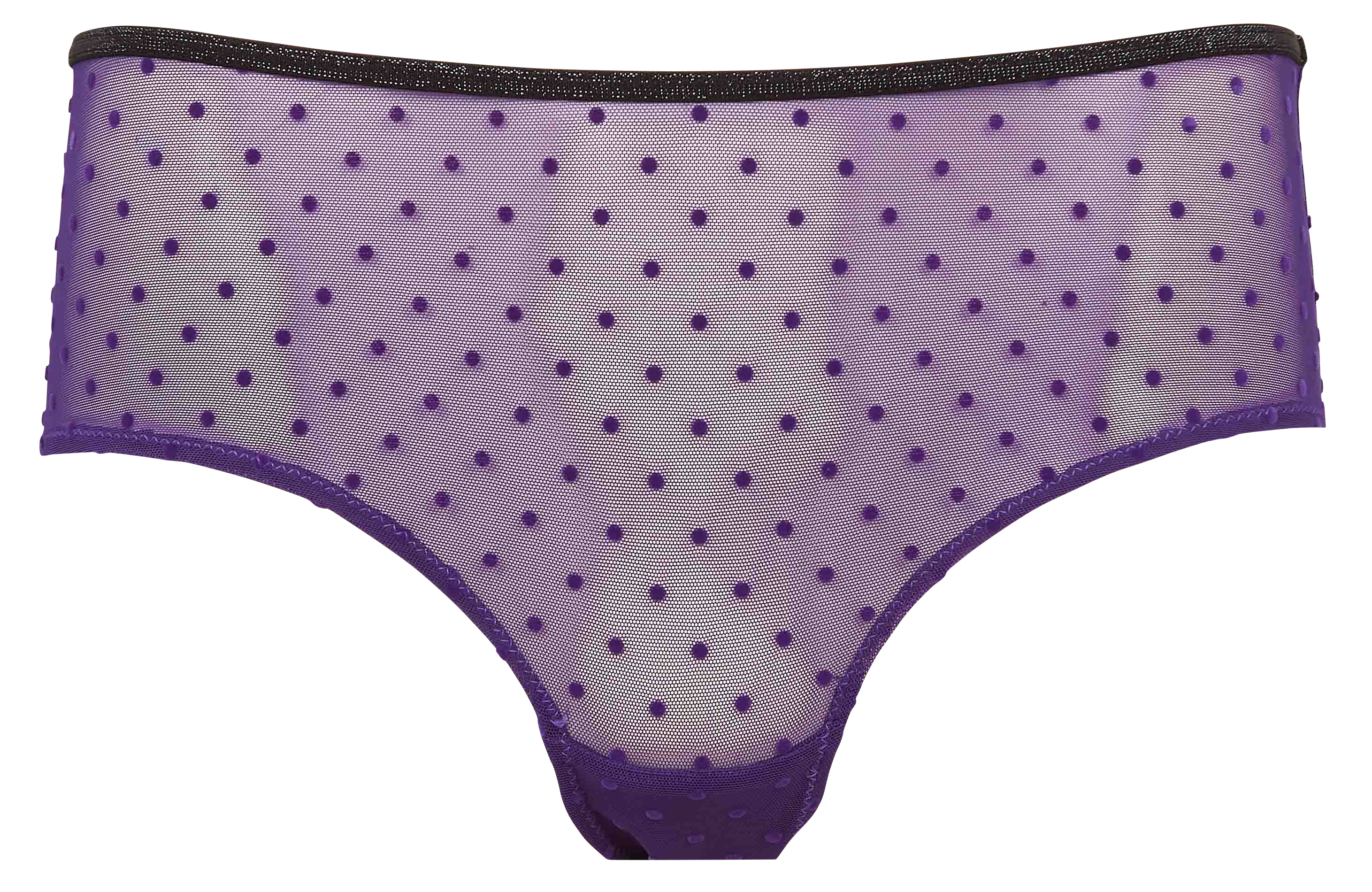 Shorty van tule met stippen LA NOUVELLE Violet