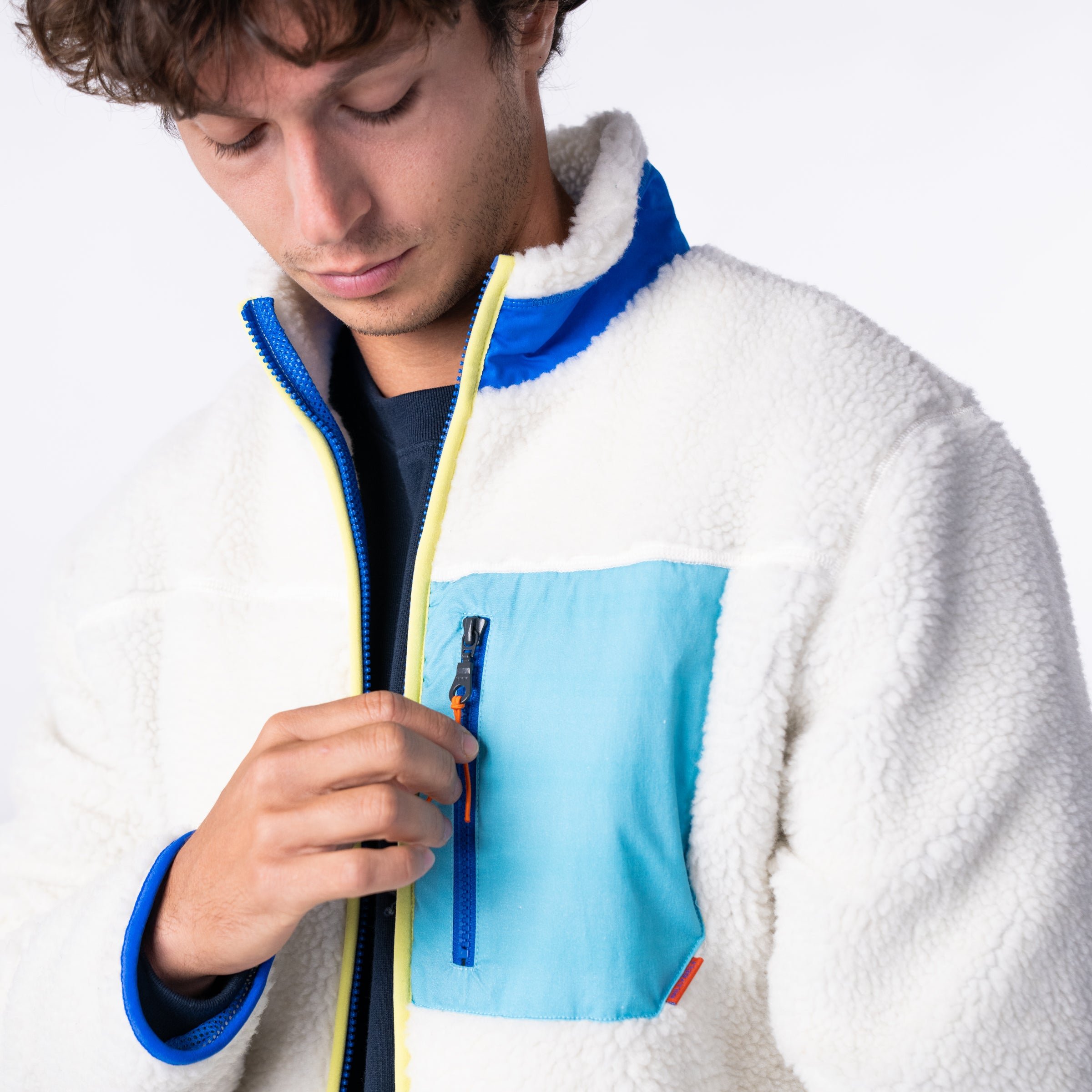 Sherpa zip-up jacket BILLYBELT Beige