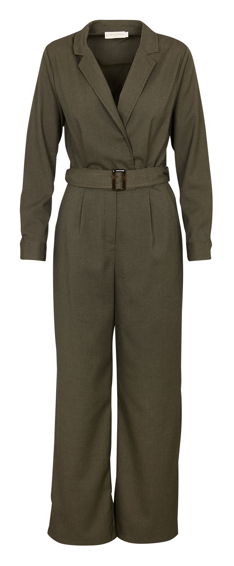 Combinaison col tailleur à carreaux LA PETITE ETOILE Kaki