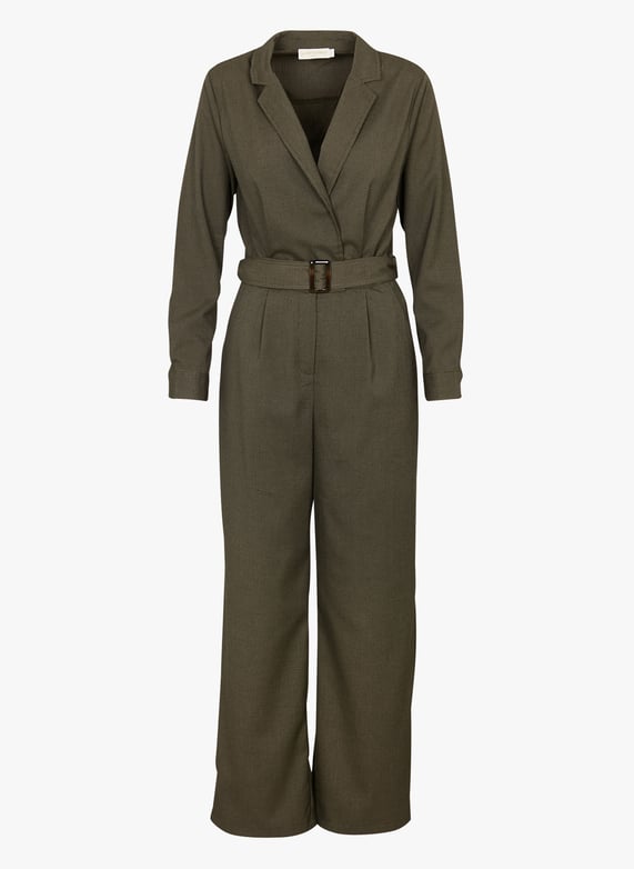 Checked blazer collar jumpsuit Green La petite etoile Women