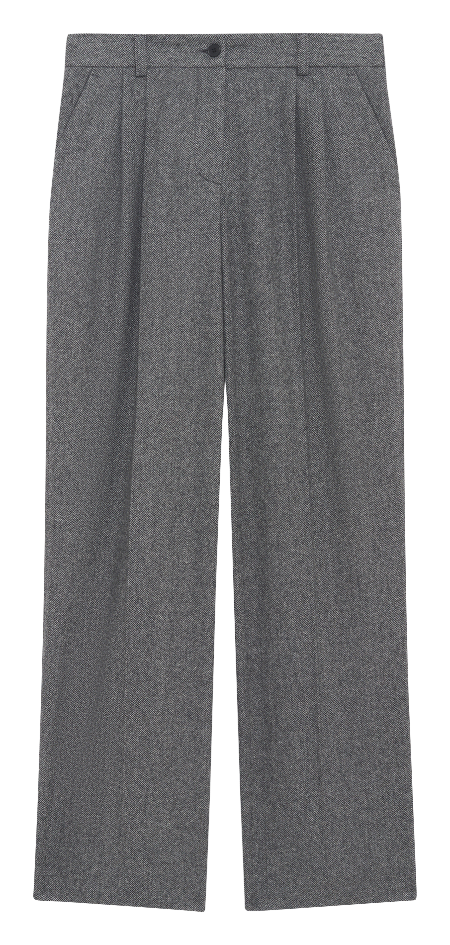 Declic wool-blend loose-fit trousers PABLO Grey
