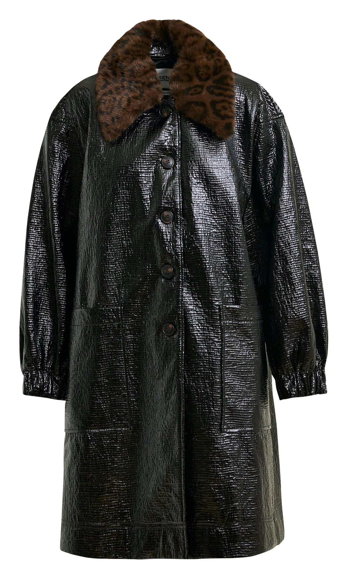 Manteau col effet fourrure  ESSENTIEL ANTWERP Bleu