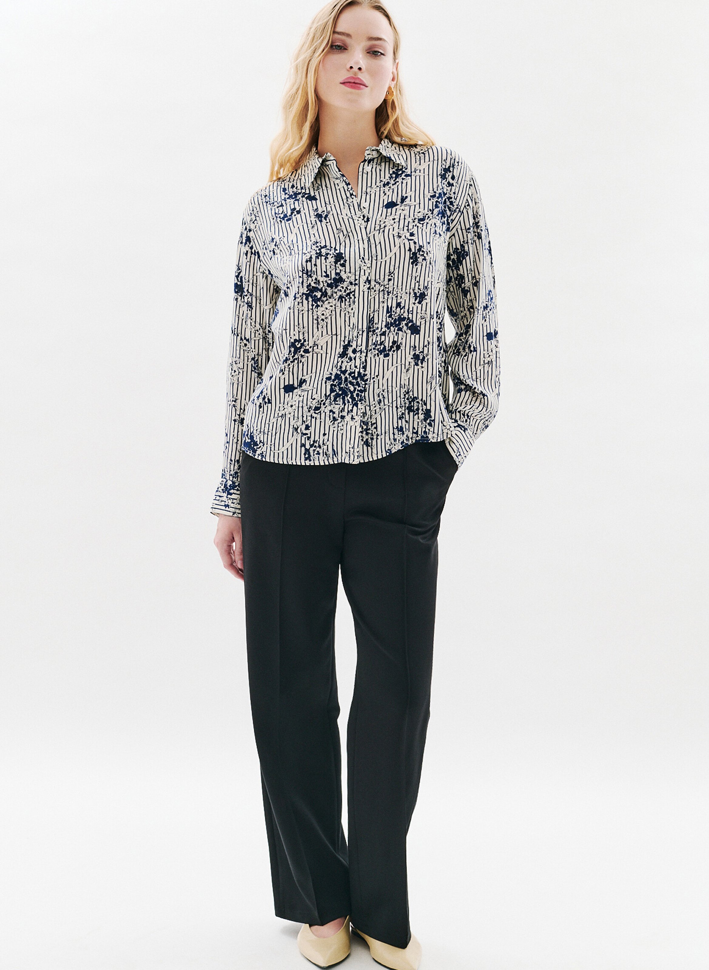 Chemise col classique imprimée  CAROLL Beige