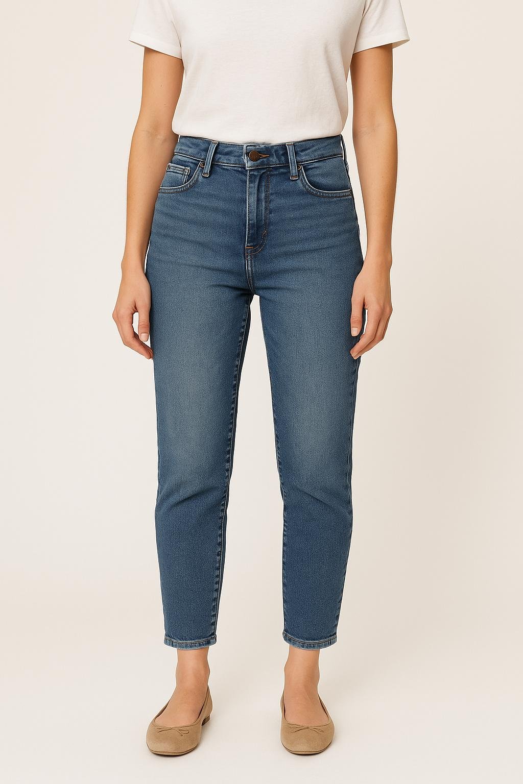 Cropped slim jeans with studs LEVI'S - Seconde main Blue