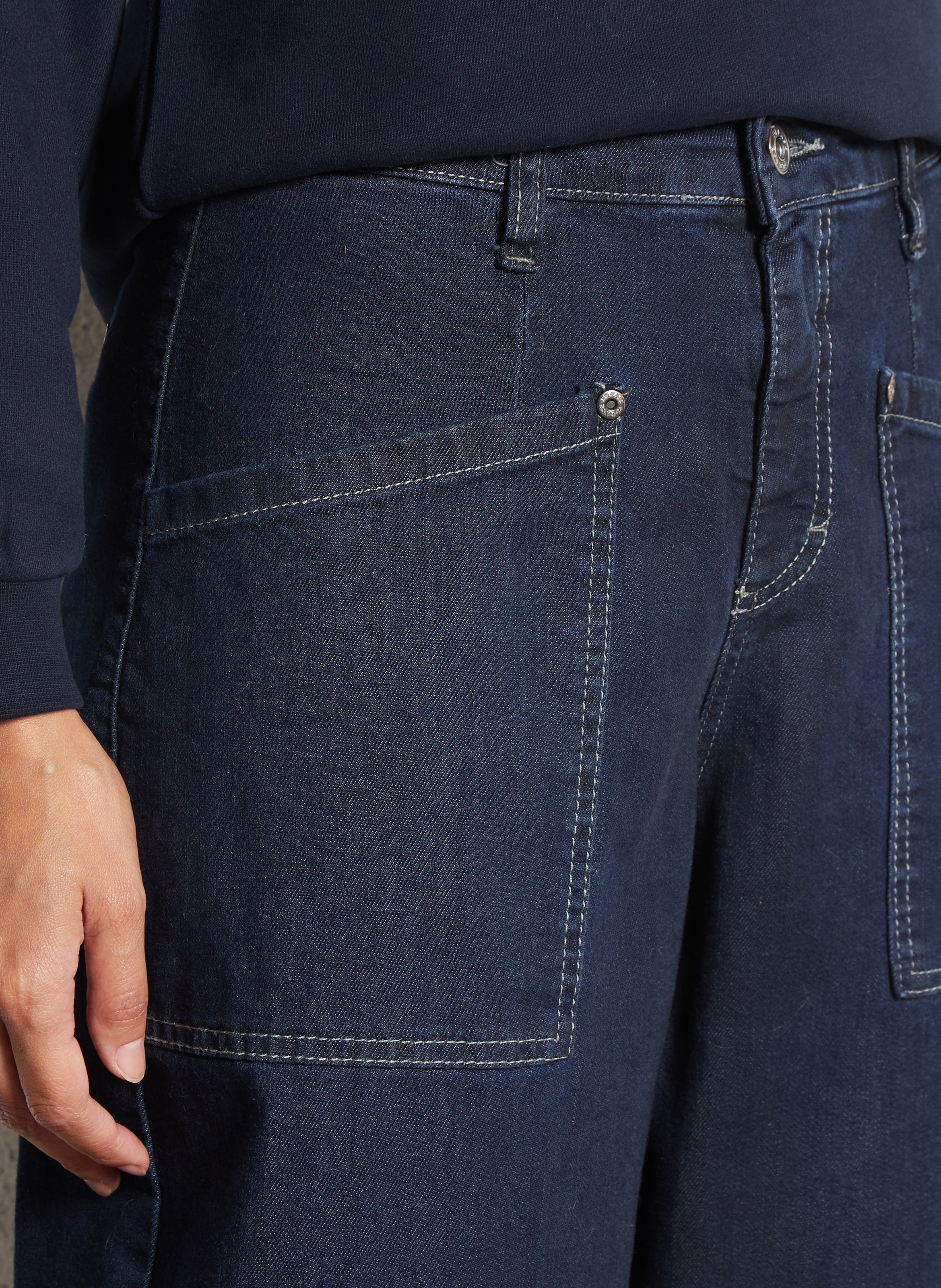 Jean ballon en coton mélangé PLEASE Bleu