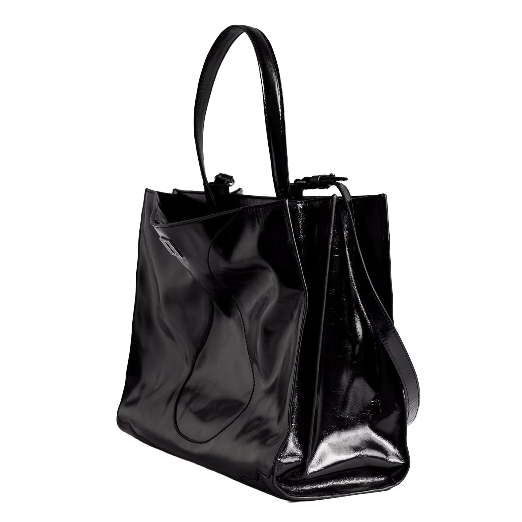 Vintage handtas van lakleer ZADIG&VOLTAIRE Zwart