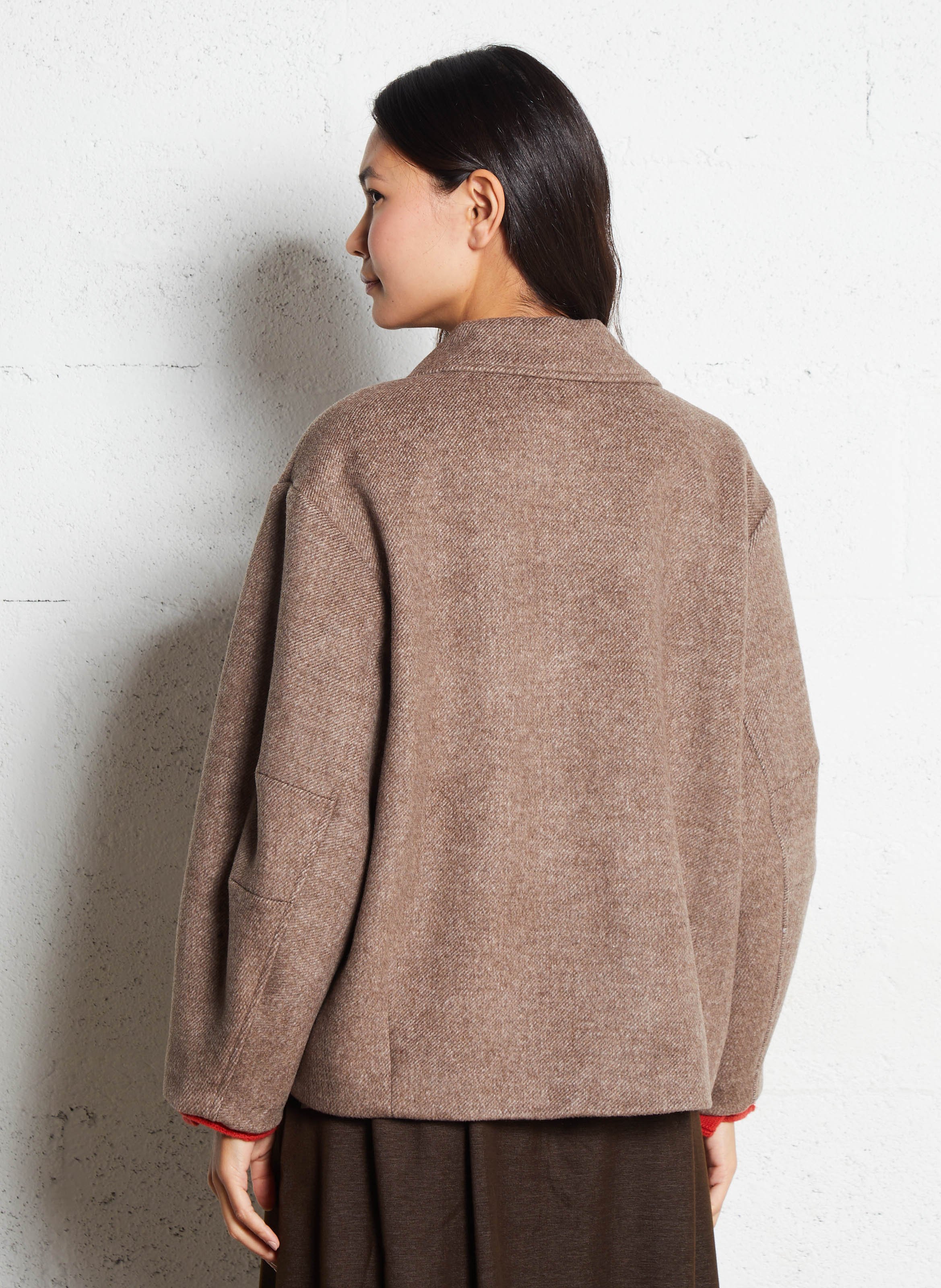 Oversized wool-blend jacket  JC SOPHIE Brown