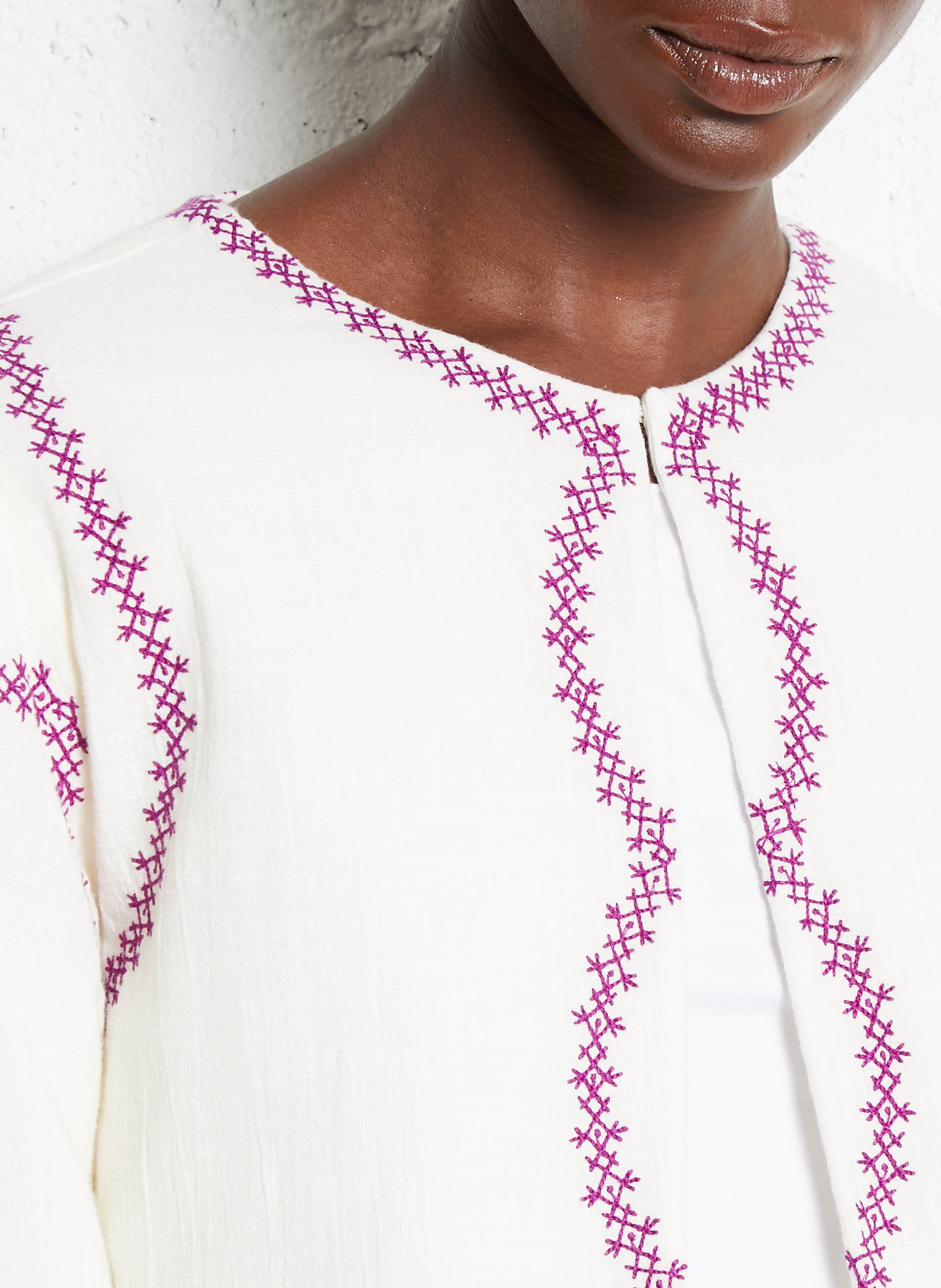 Veste droite en coton MAISON 123 Beige