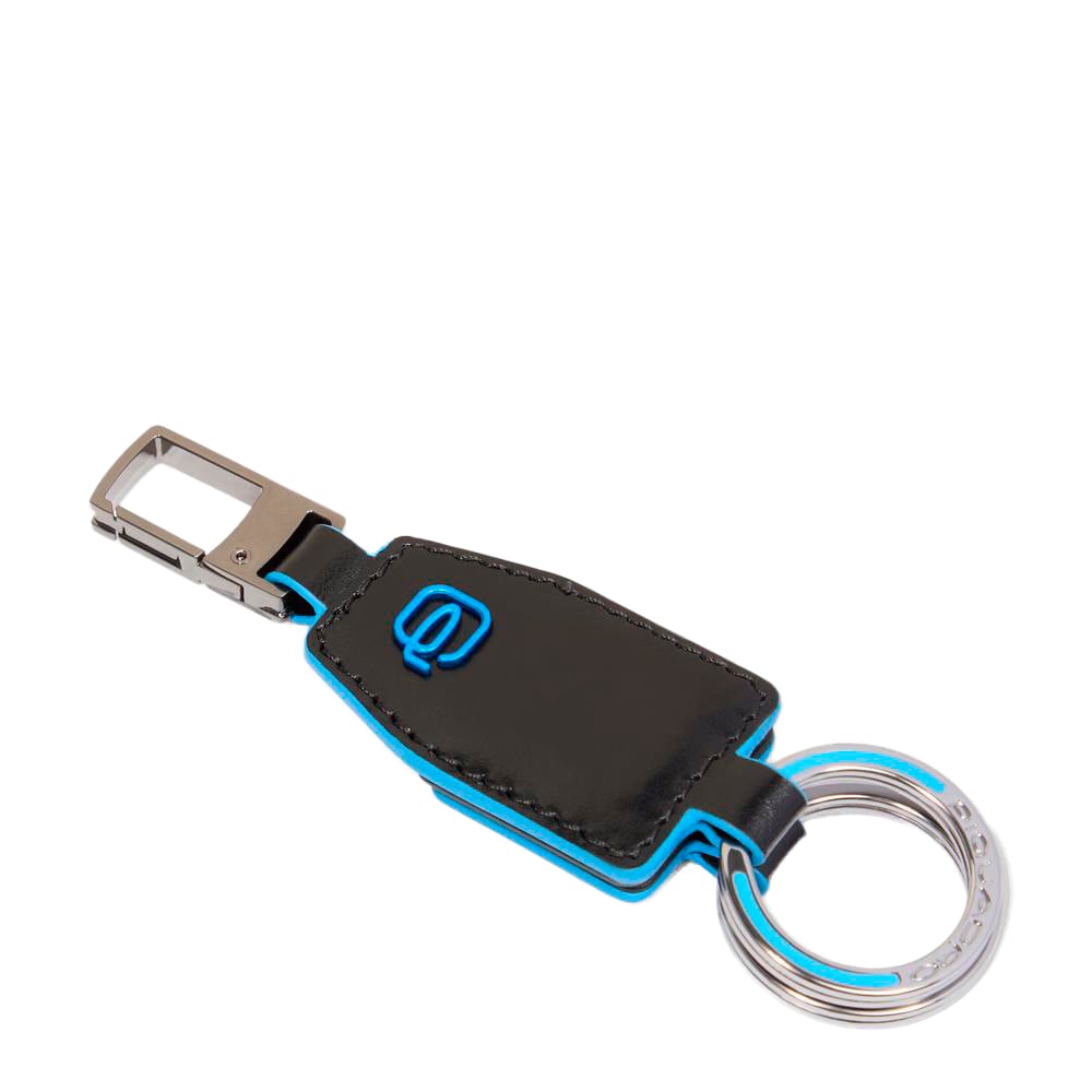 Divisible leather keychain with carabiner PIQUADRO