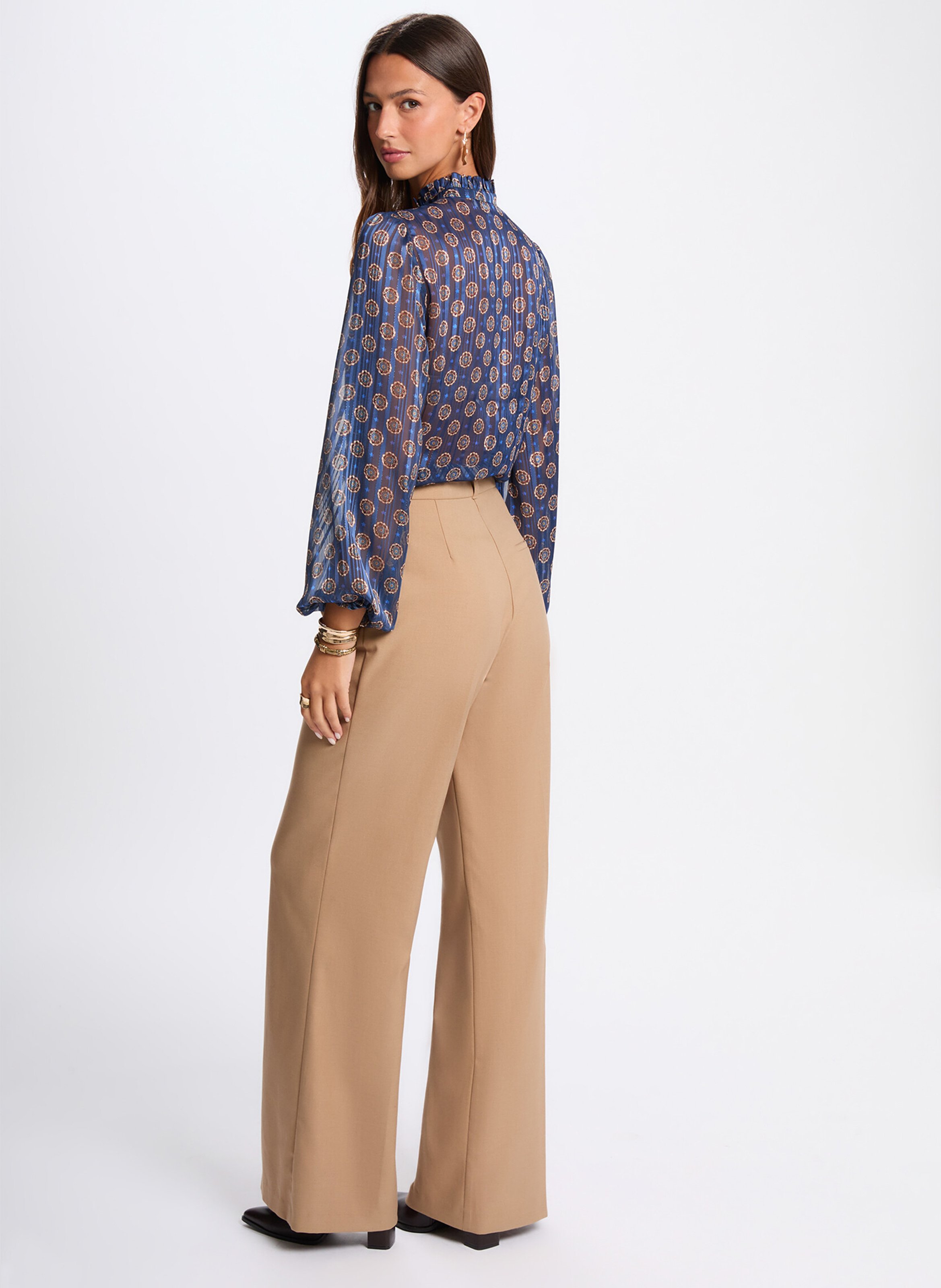 Printed blouse with collar MORGAN Multicolored