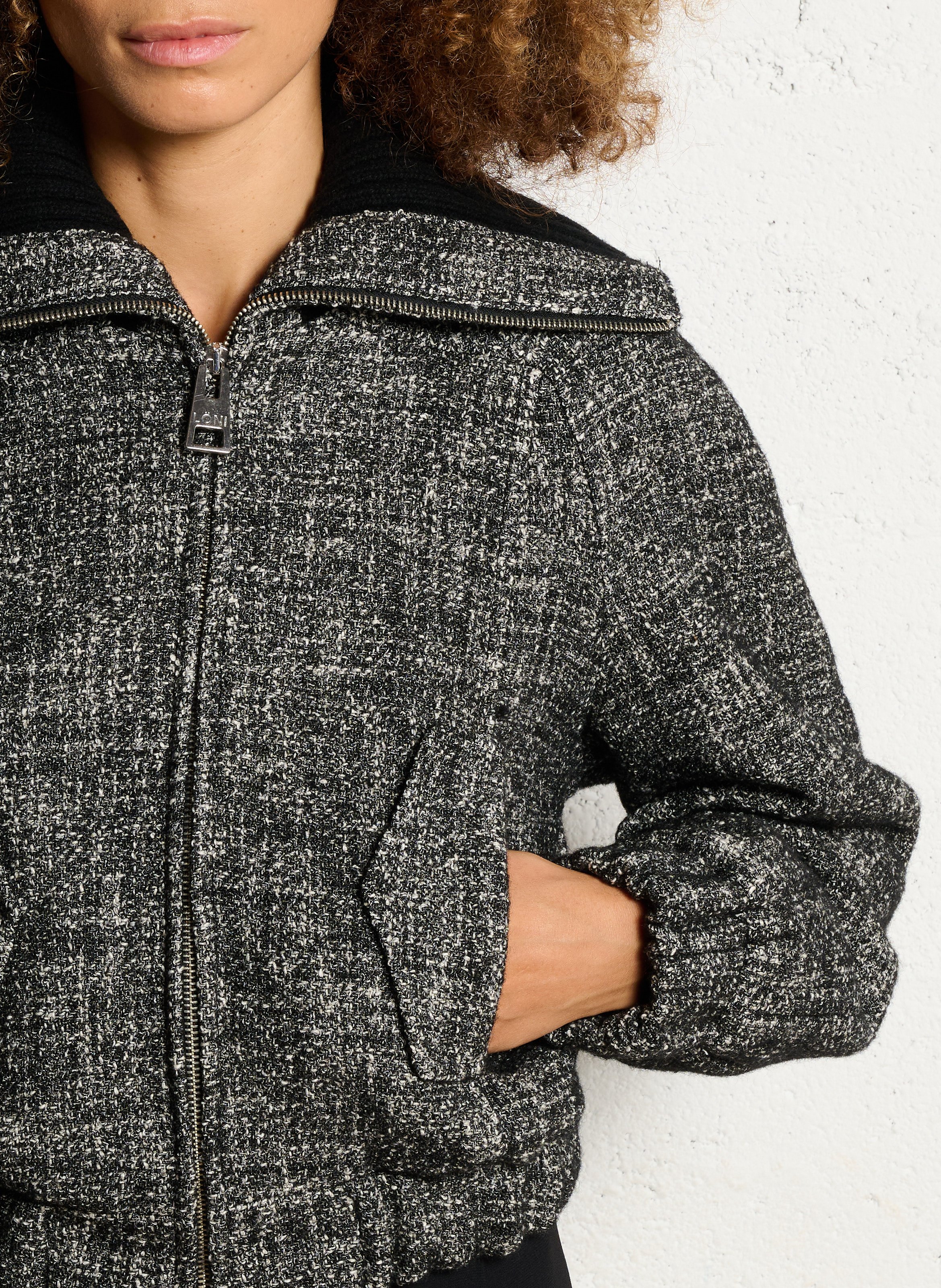 Veste oversize en coton mélangé MARGAUX LONNBERG Argent