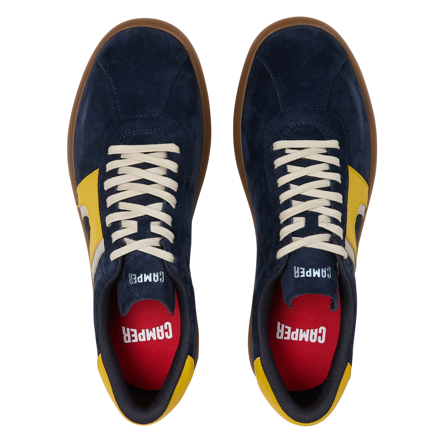 Baskets basses en cuir velours CAMPER Bleu