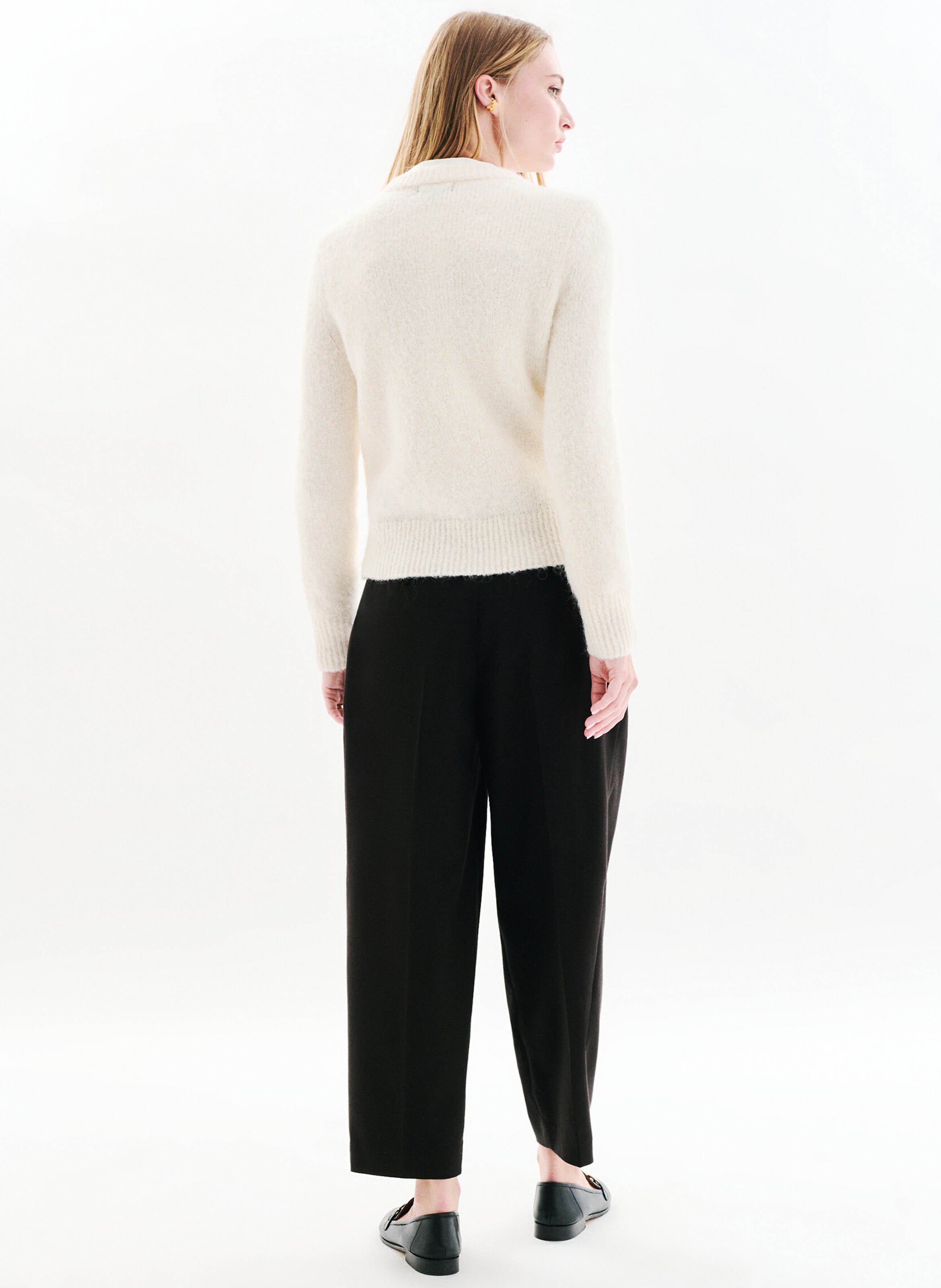 Pull droit col rond CAROLL Beige