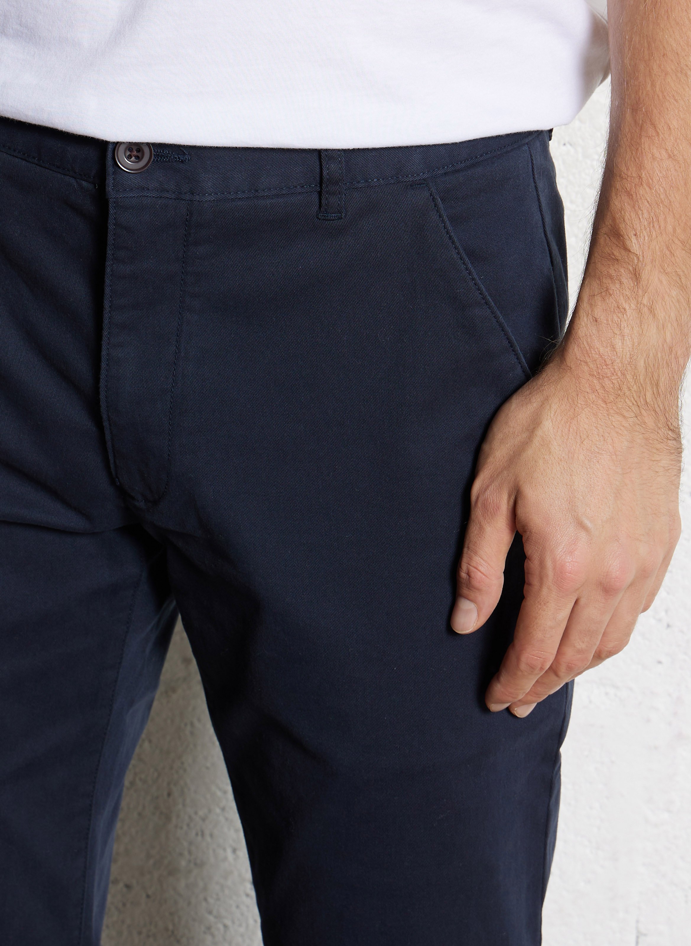 Straight-leg organic cotton-blend pants FARAH Blue