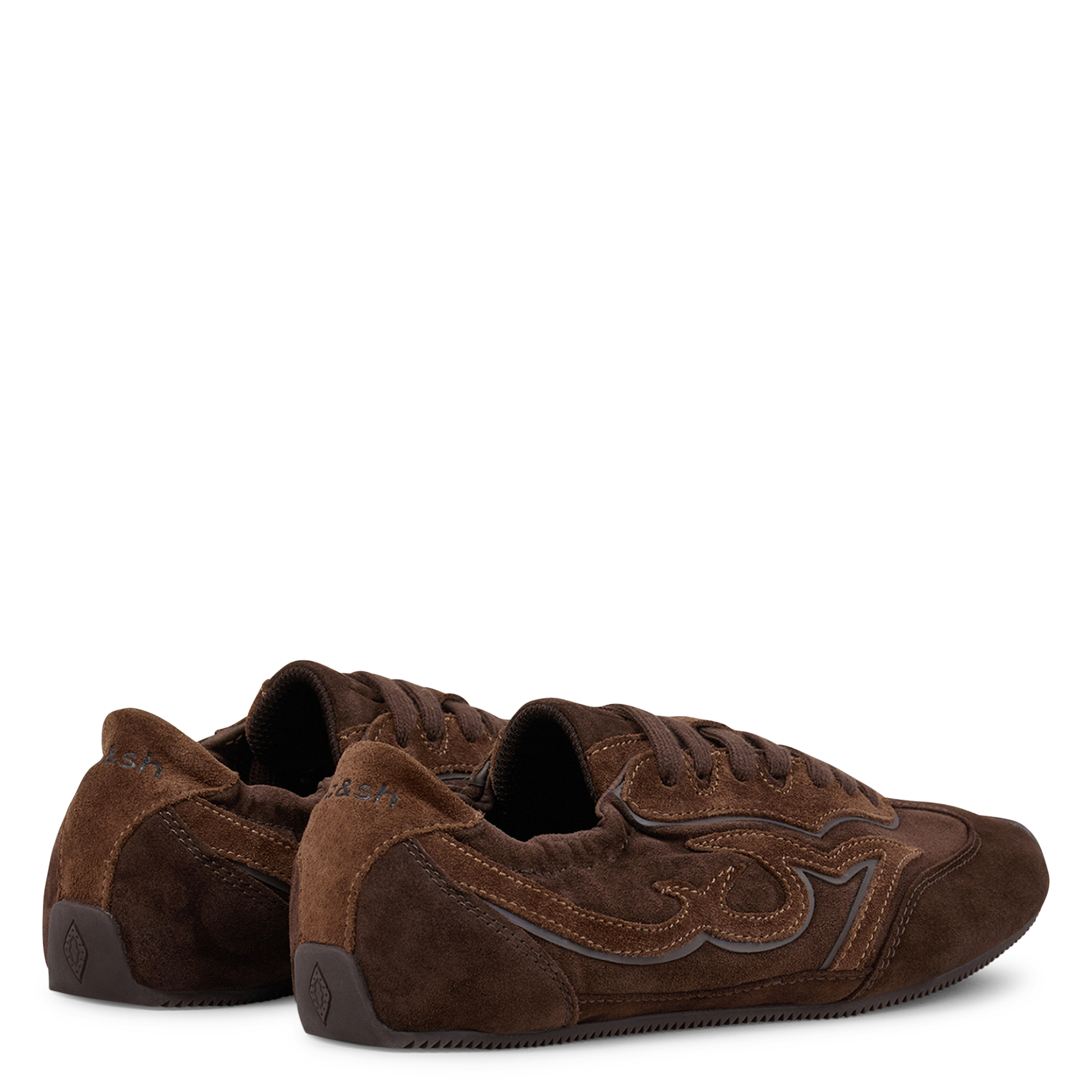 Lage, imitatieleren sneakers met contrasterende details BA&SH Bruin