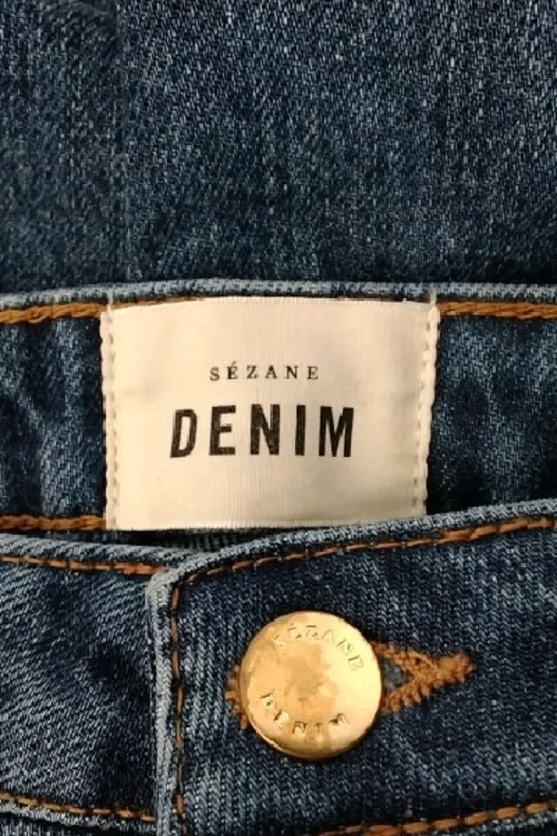 - Straight-leg jeans
- 5 pockets
- Straight cut
- Faded effect SEZANE - Seconde main Blue