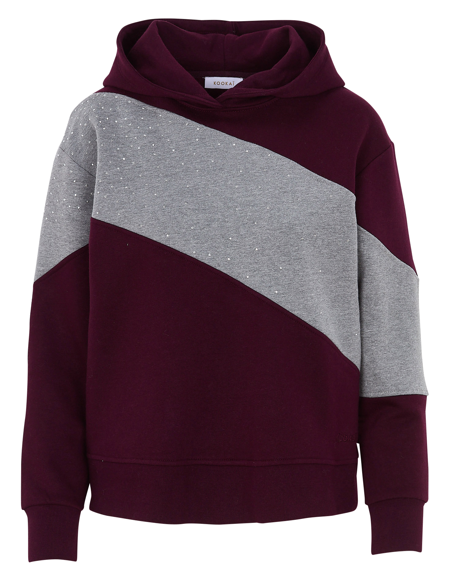 Sweat droit à capuche en coton KOOKAI Rouge