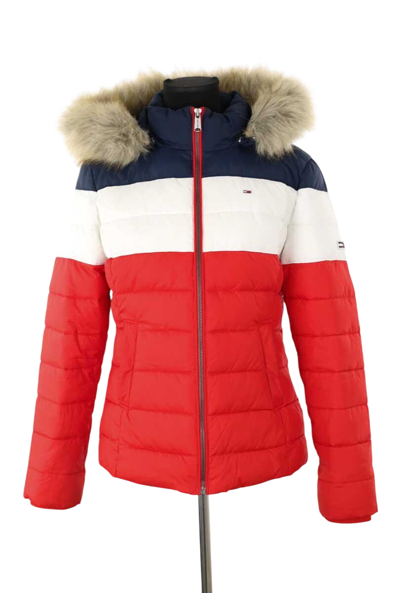 Lightweight quilted padded jacket with high neck TOMMY HILFIGER - SECONDE MAIN Red
