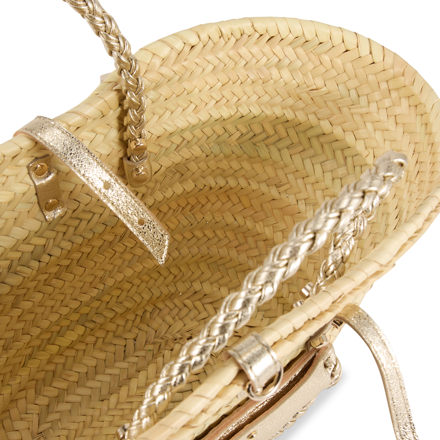 <div>Panier van doum en metallic leer</div> CRAIE STUDIO Goudkleurig