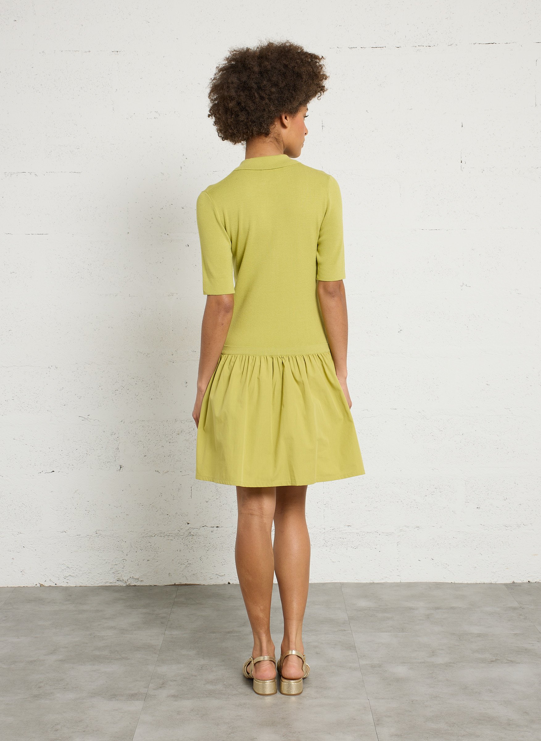 Robe courte en maille PETITE MENDIGOTE Vert