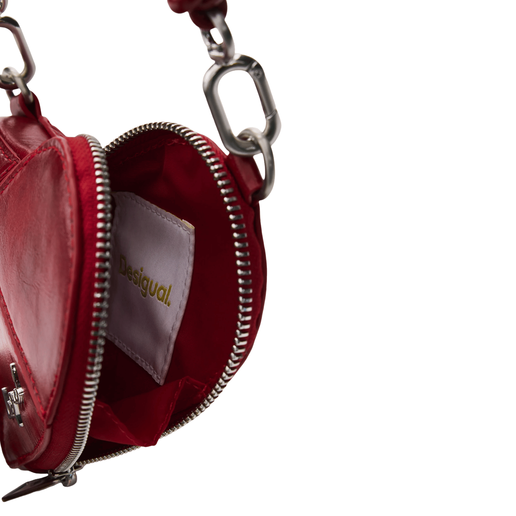 Heart-shaped coin purse with shoulder strap DESIGUAL Red