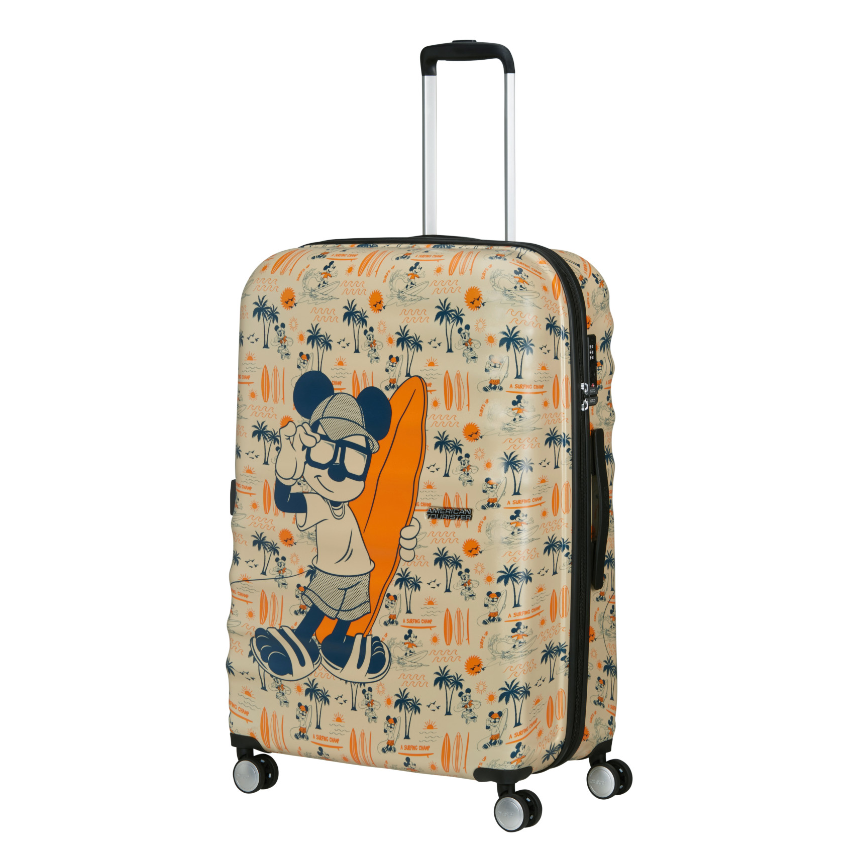 Wavebreaker disney valise 4 roues taille l AMERICAN TOURISTER Jaune