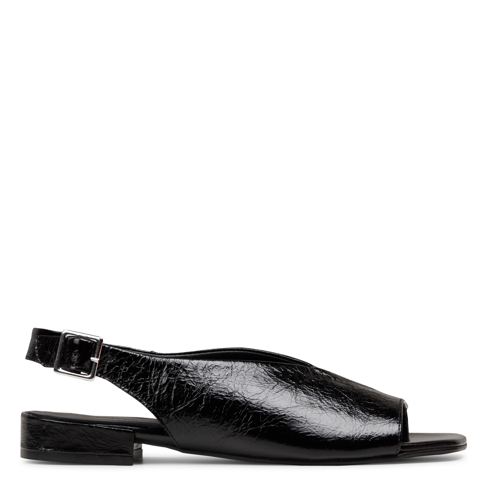 Sandales plates en cuir velours MELLOW YELLOW Noir