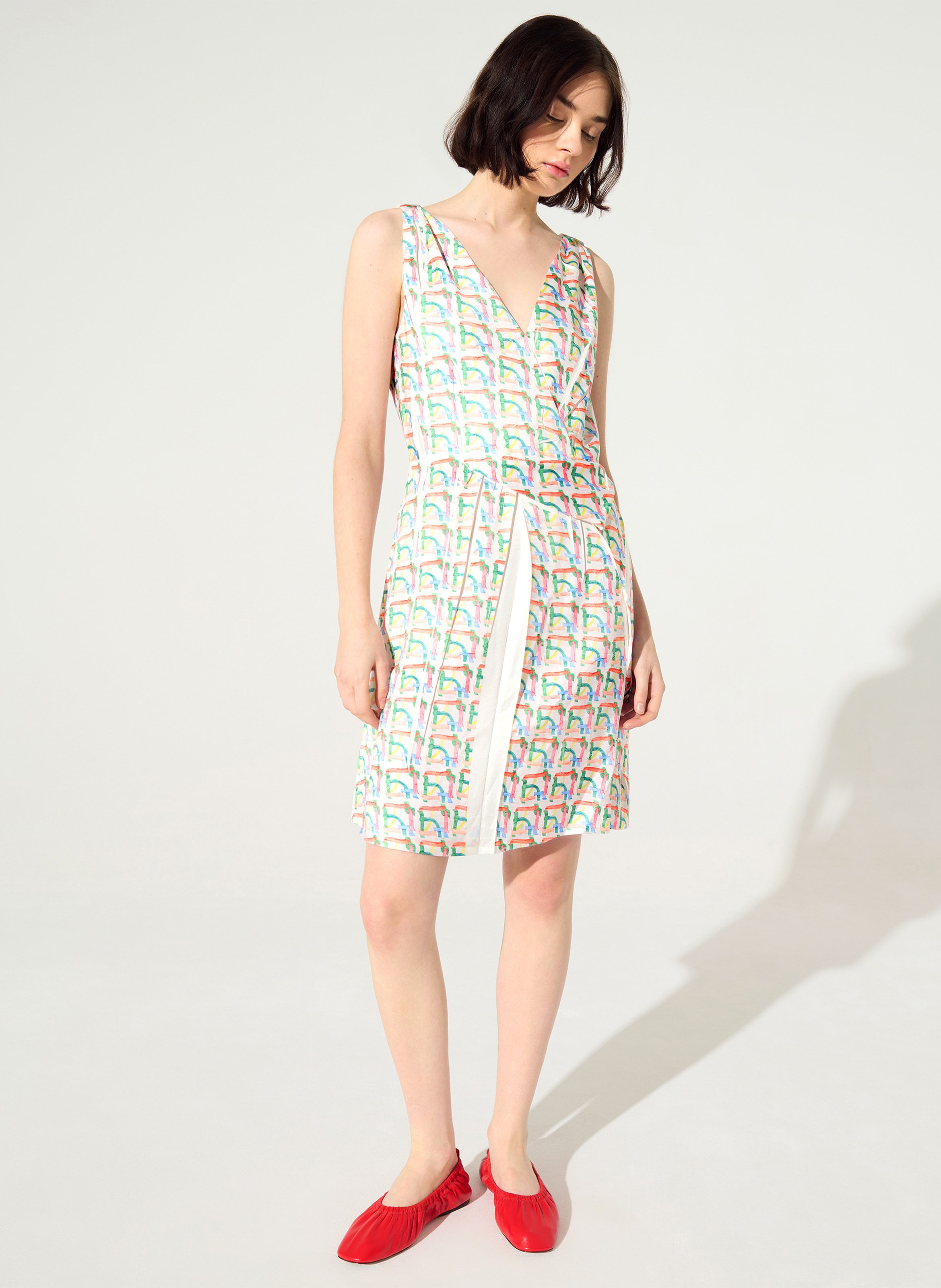 Robe courte évasée  COTELAC ACOTE Blanc