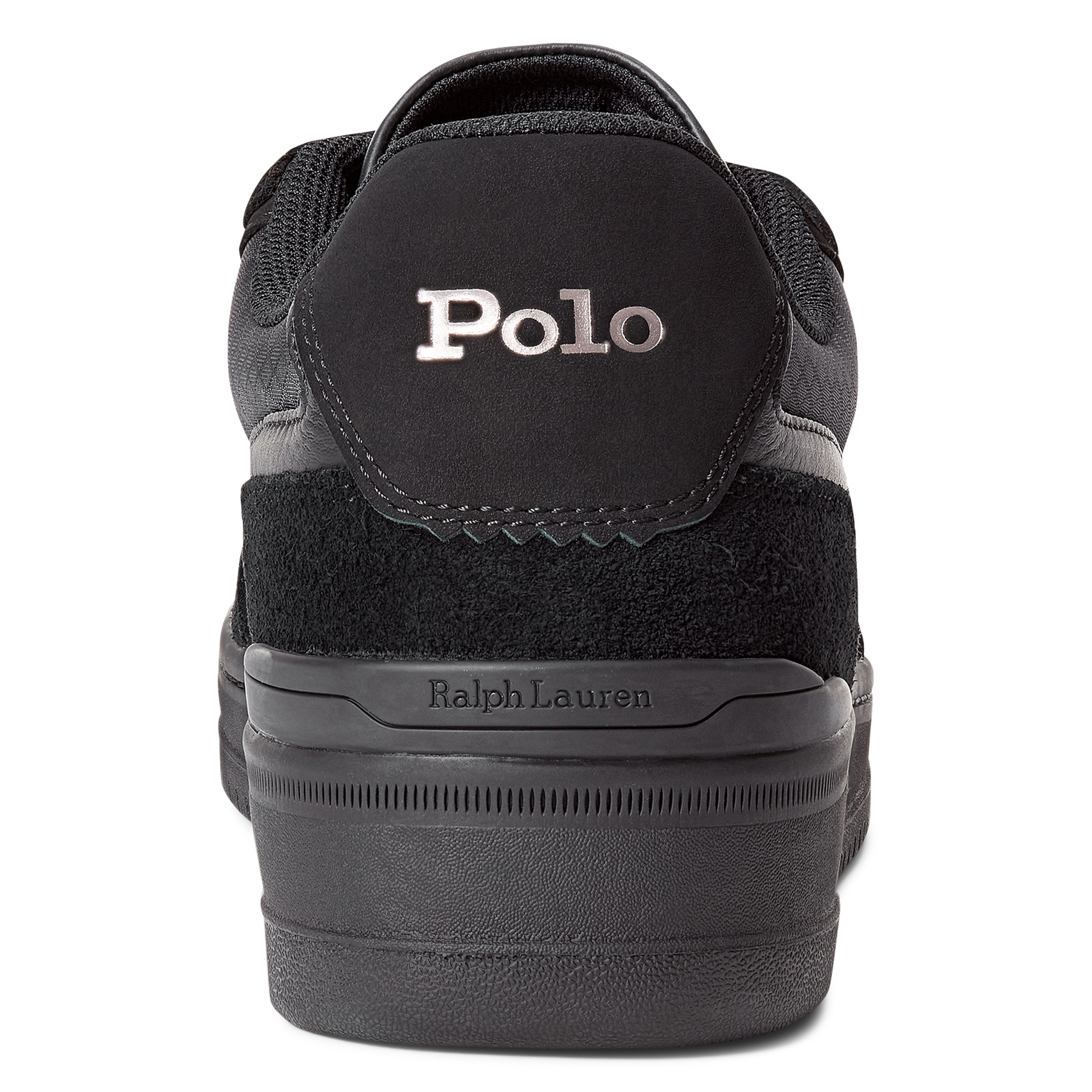 Low-top mixed leather sneakers POLO RALPH LAUREN Black