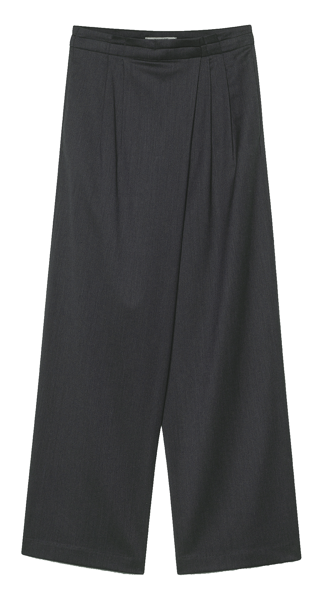 Pantalon large en laine mélangée POMANDERE Grijs
