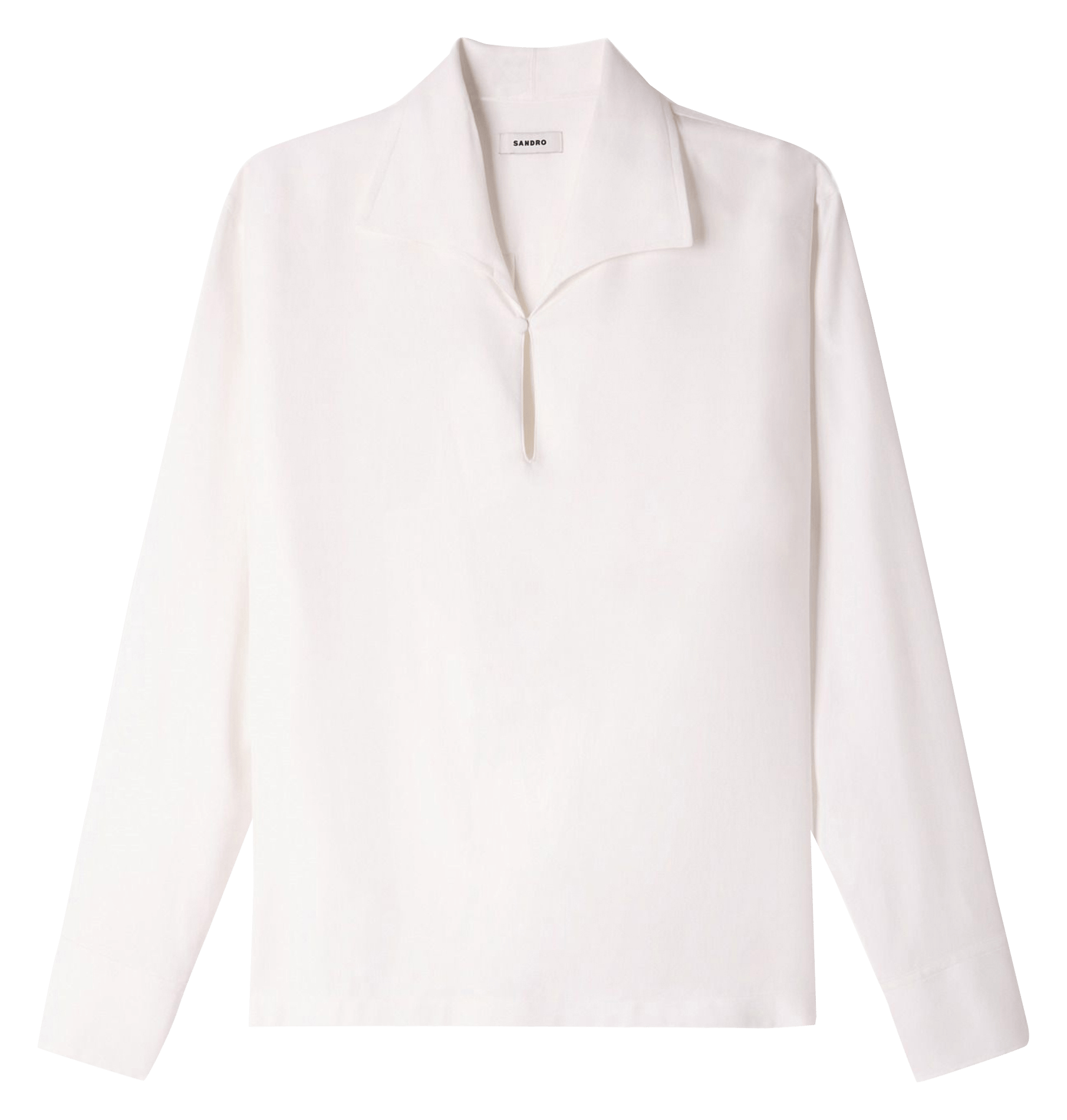 Straight top with classic collar SANDRO White