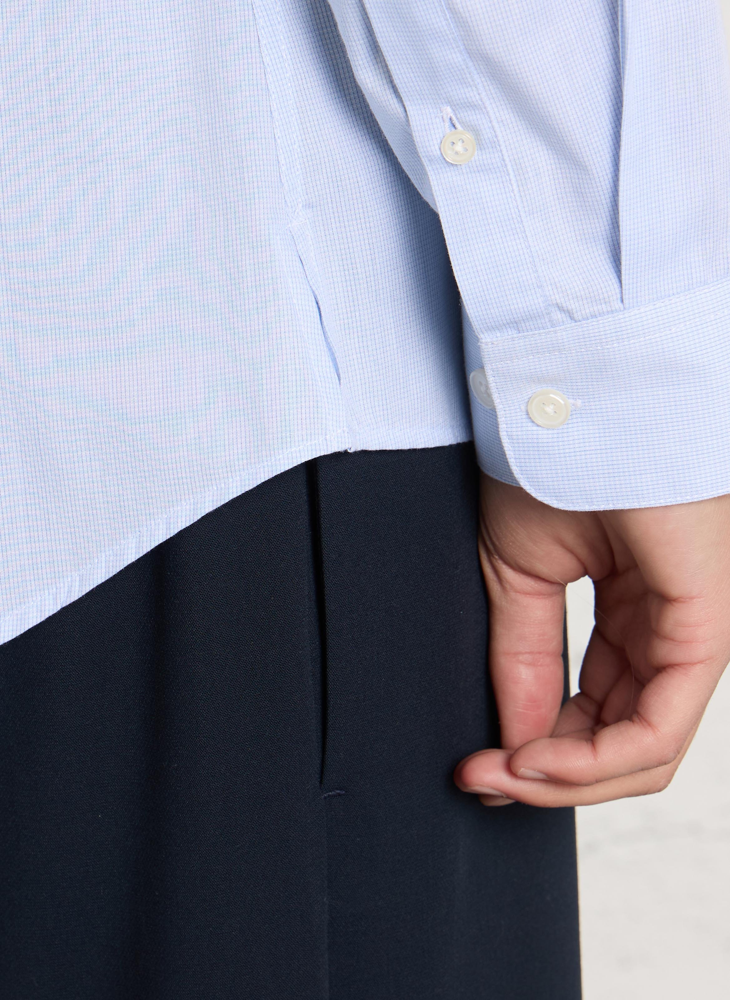 Katoenen slim fit overhemd AU PRINTEMPS PARIS Blauw