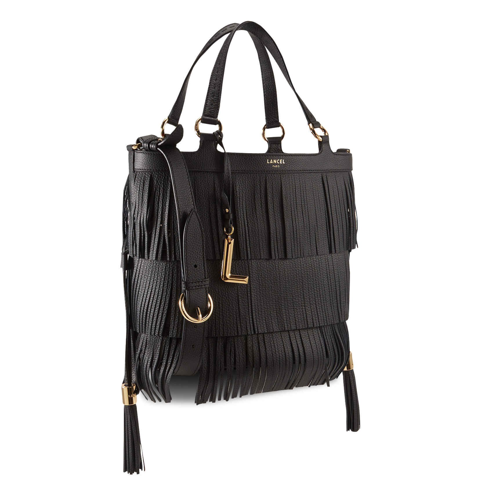 Beuteltasche aus Leder LANCEL Schwarz