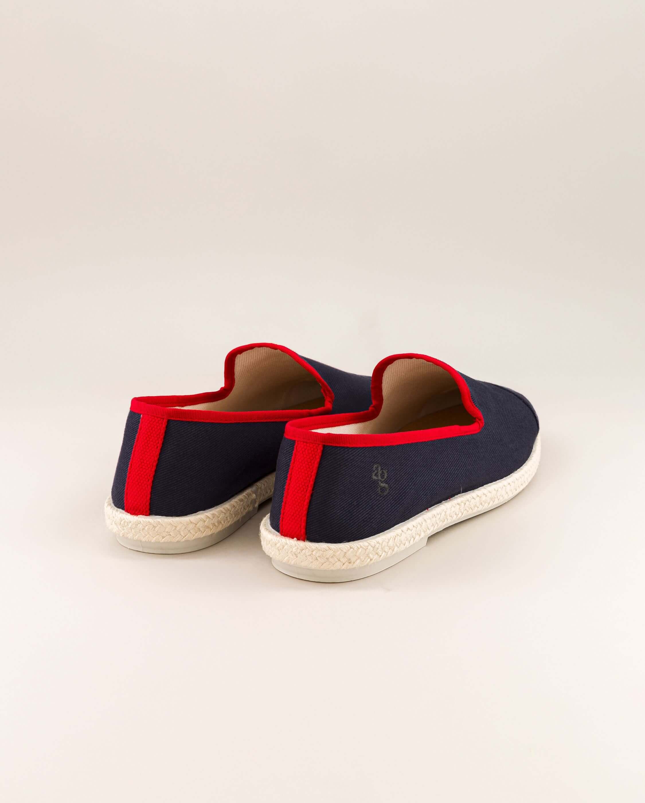 Men's espadrille CENITZ, recycled cotton navy red ANGARDE Blue