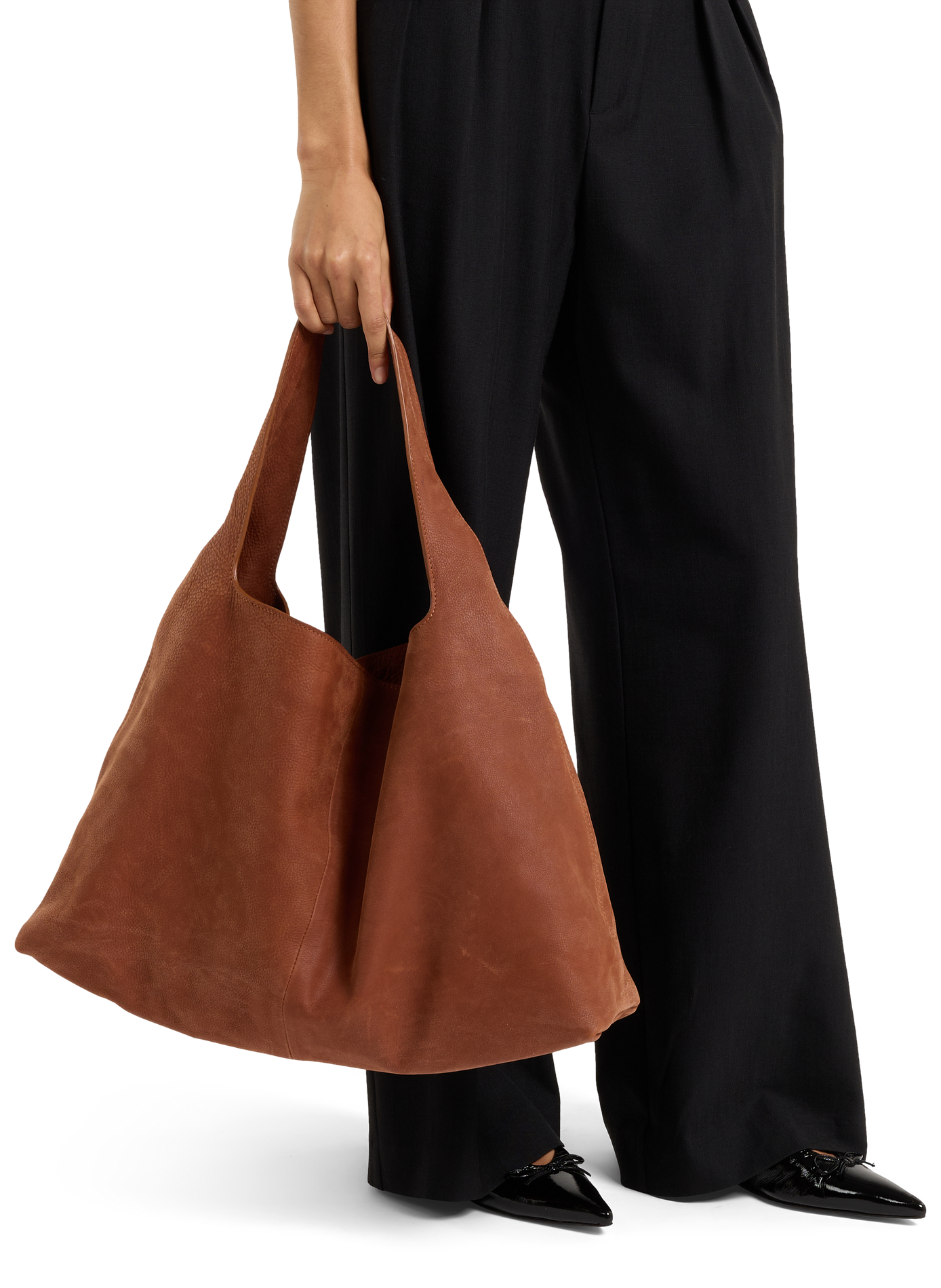 Handbag in cowhide leather henri SAISON 1865 Brown